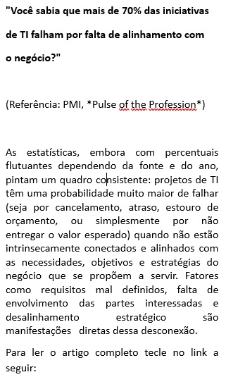 TI sem direção é desperdício